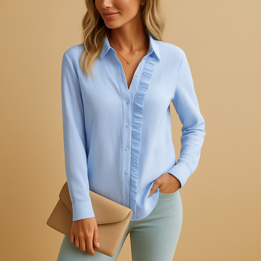 Elegancka bluzka w paski z falbanami | Tessa 5