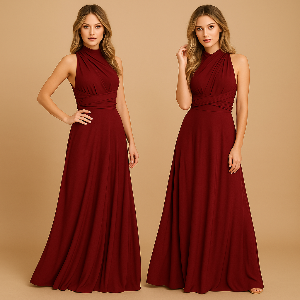 Eleganckie Wickelkleid z Plisowaną Talią i Długimi Wiązaniami | Mila 2