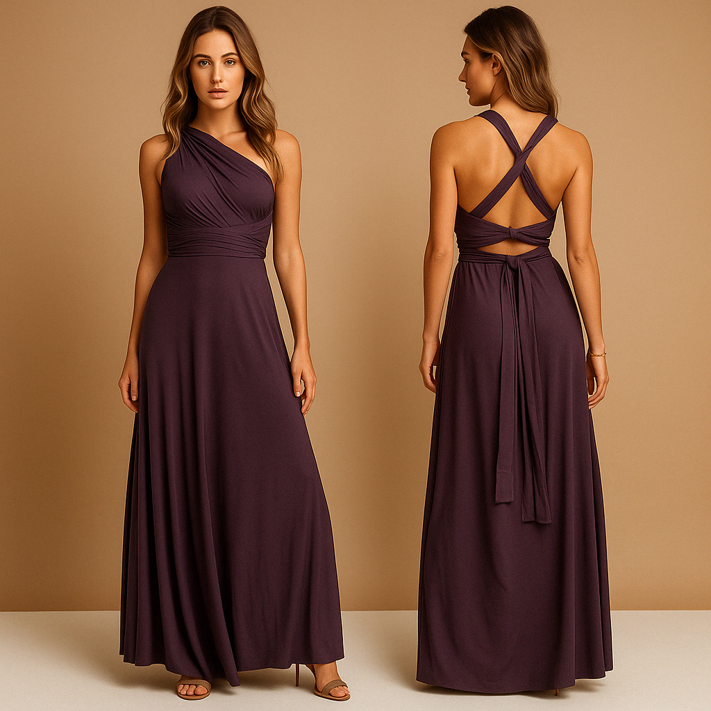Eleganckie Wickelkleid z Plisowaną Talią i Długimi Wiązaniami | Mila 3