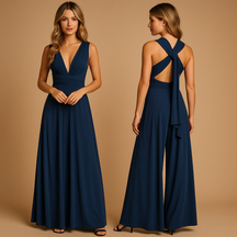Eleganckie Wickelkleid z Plisowaną Talią i Długimi Wiązaniami | Mila 4