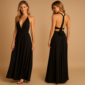 Eleganckie Wickelkleid z Plisowaną Talią i Długimi Wiązaniami | Mila 5