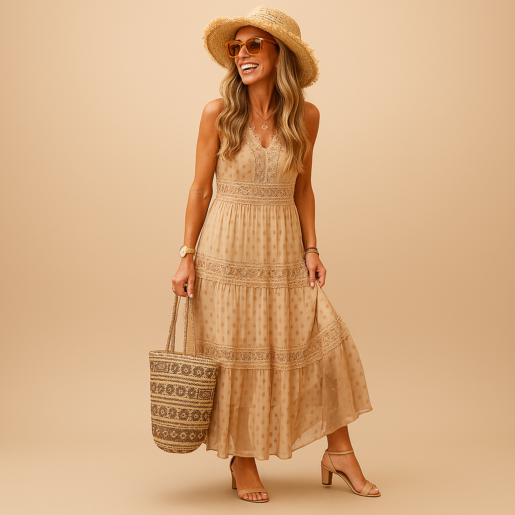 Lekkie boho letnie sukienka w stylu Ibiza | Lara 1